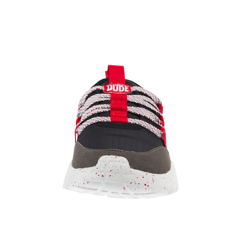 Hey Dude Youth Sirocoo Trek Sport Black and Red Sneaker