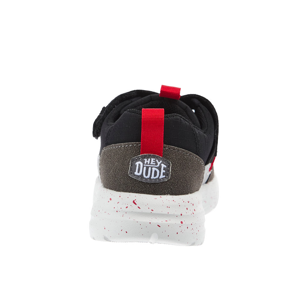 Hey Dude Toddler Sirocco Trek Sport Black and Red Sneaker