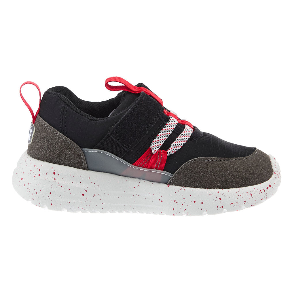 Hey Dude Toddler Sirocco Trek Sport Black and Red Sneaker