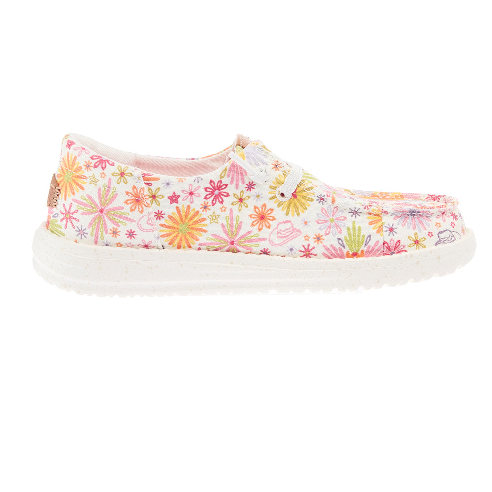Hey Dude Youth Wendy Western Cowgirl Pink Casual Shoe
