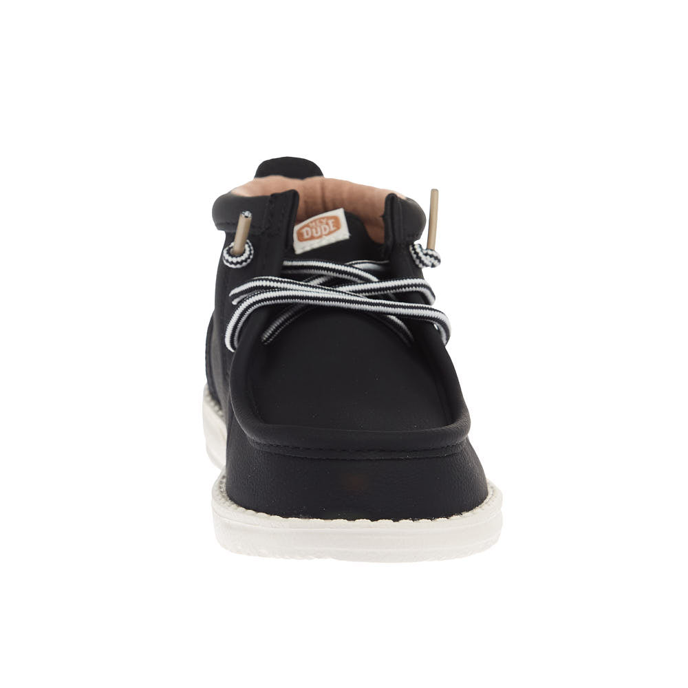 Hey Dude Youth Black Wally Mid Classic Casual Shoe