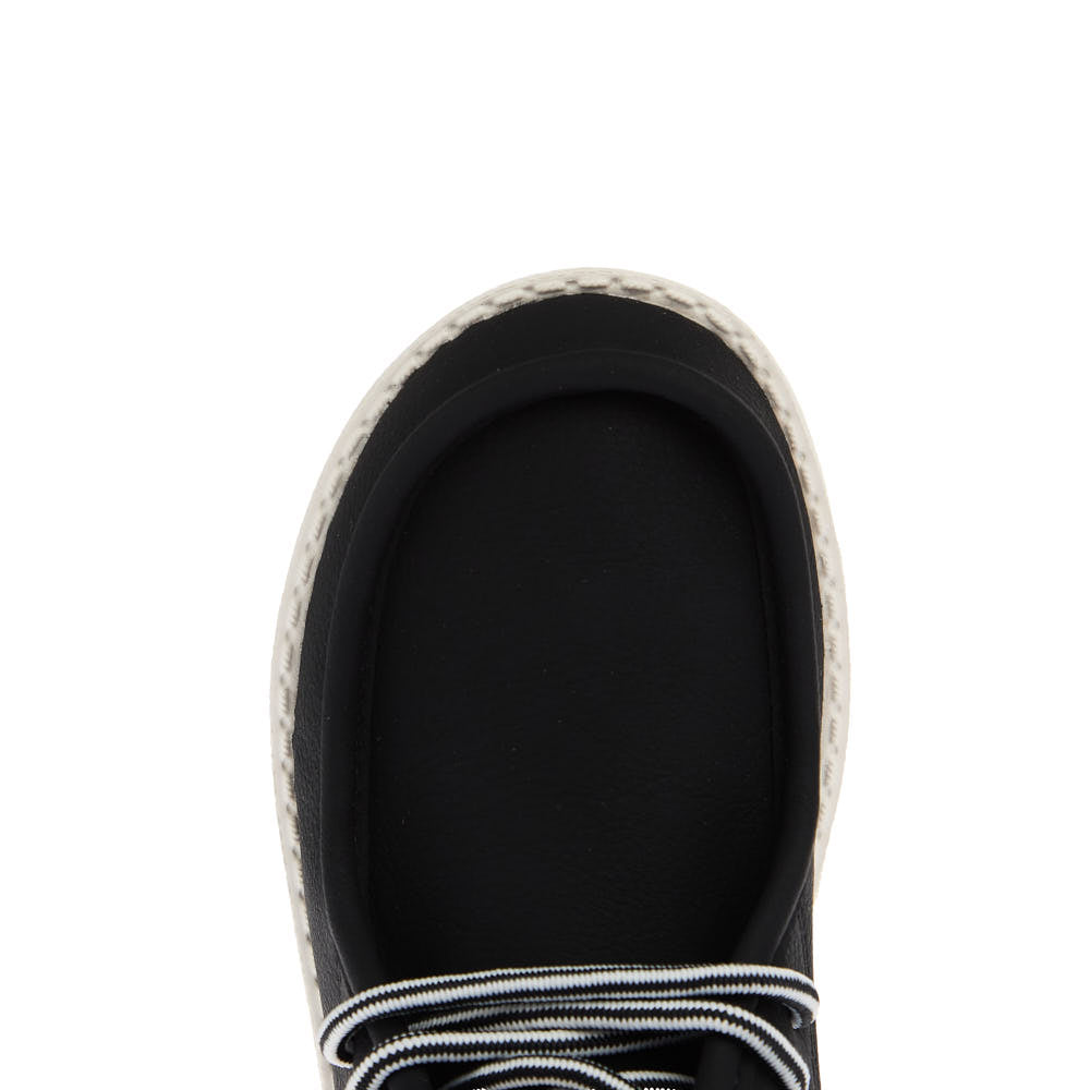 Hey Dude Youth Black Wally Mid Classic Casual Shoe