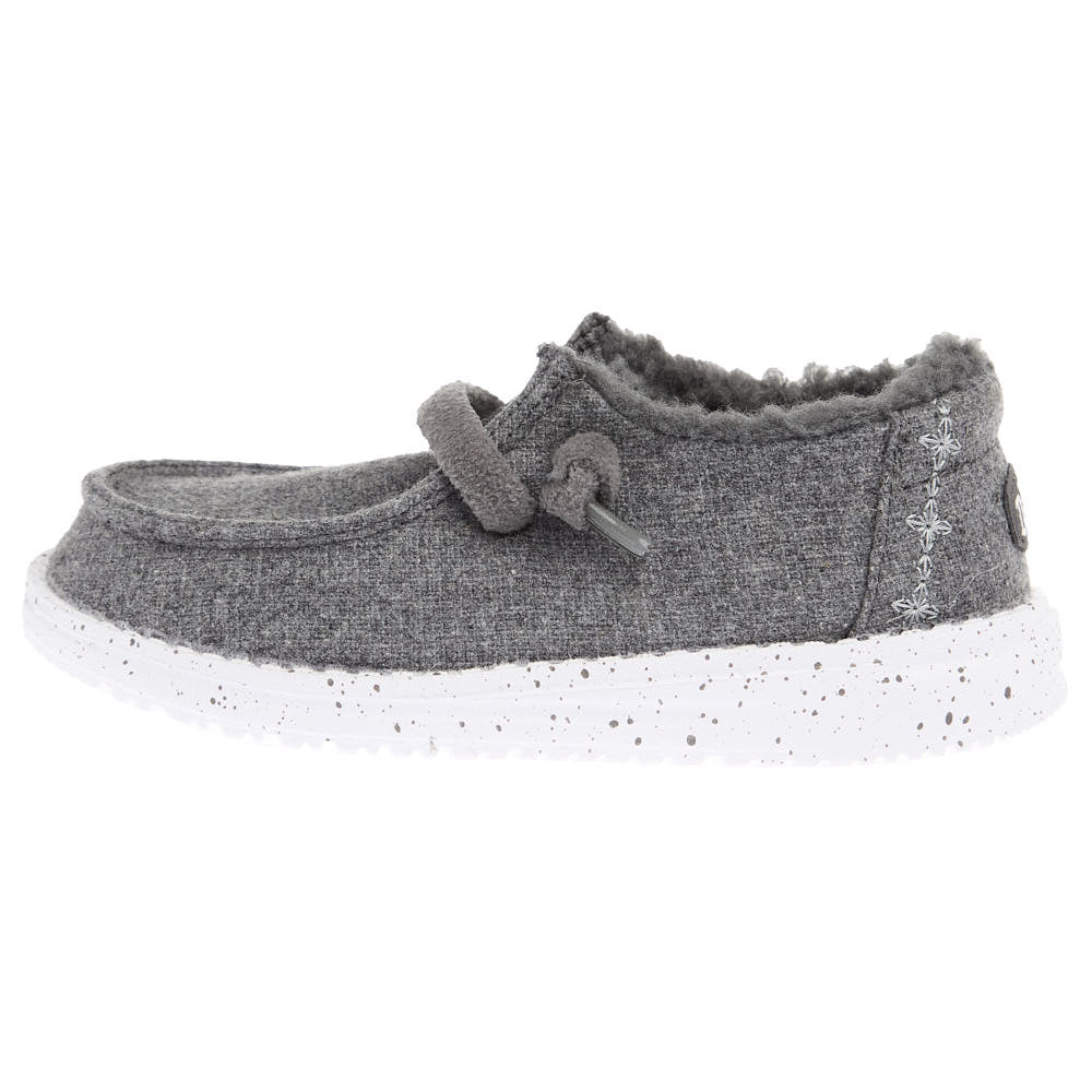 Hey Dude Toddler's Wendy Charcoal Wool Cozy Casual Shoe