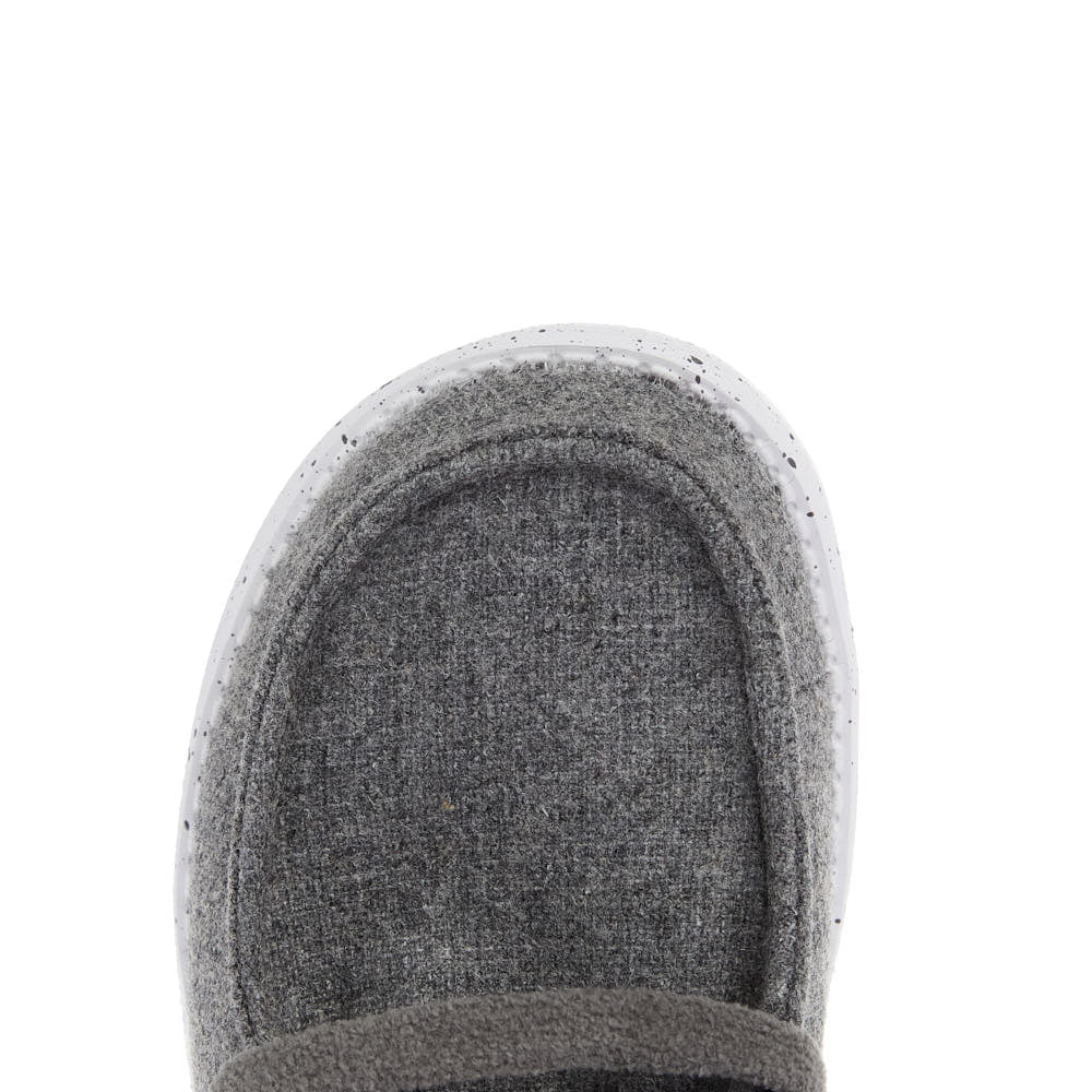 Hey Dude Youth Wendy Charcoal Wool Cozy Casual Shoe