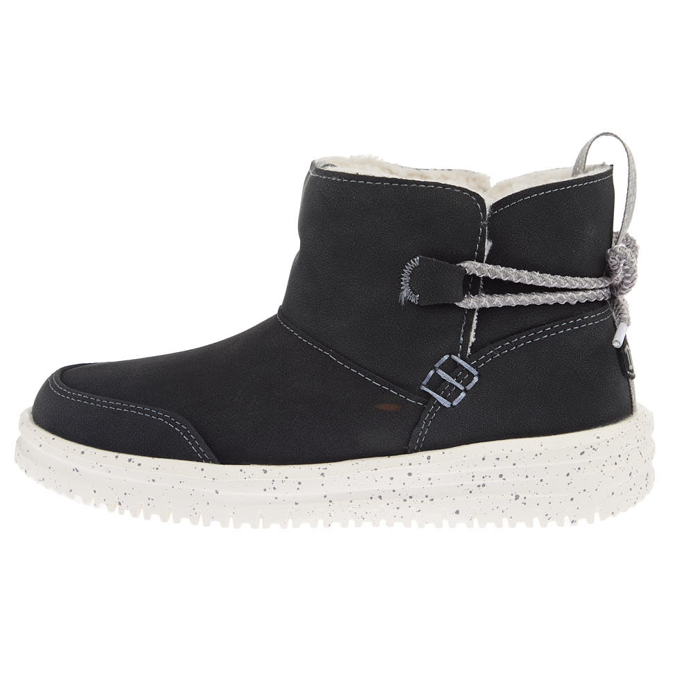 Hey Dude Youth Black Camden Bow Cozy Boot