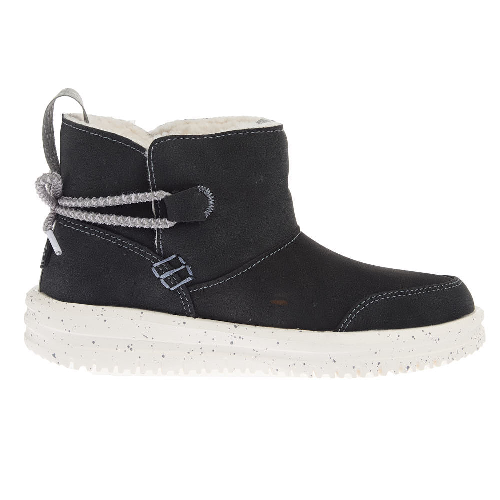 Hey Dude Youth Black Camden Bow Cozy Boot