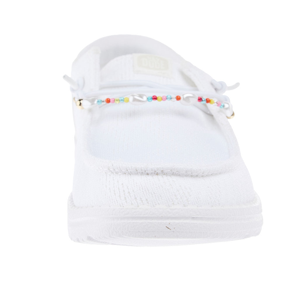 Hey Dude Women`s Wendy Funk Mesh Shoelry White Casual
