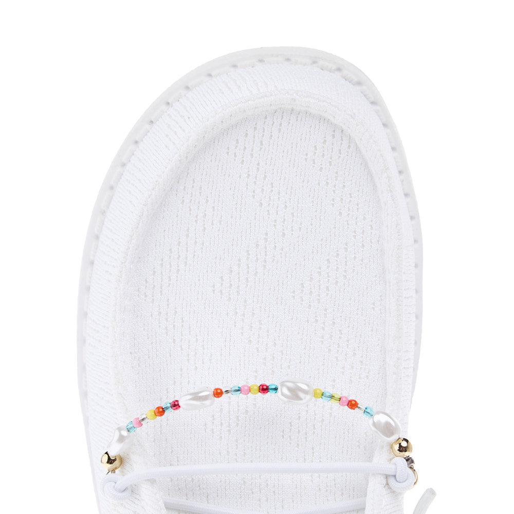 Hey Dude Women`s Wendy Funk Mesh Shoelry White Casual