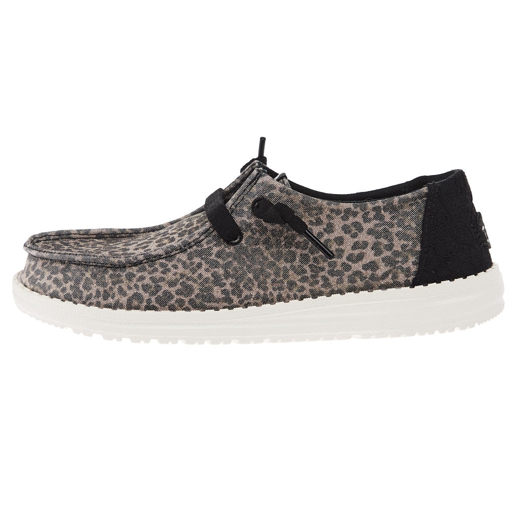 Hey Dude Women`s Wendy Sparkle Leopard Print Casual