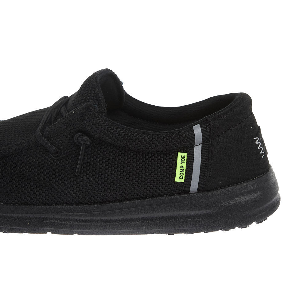 Hey Dude Women's Wendy Work Black Slip On Composite Toe Work Shoe
