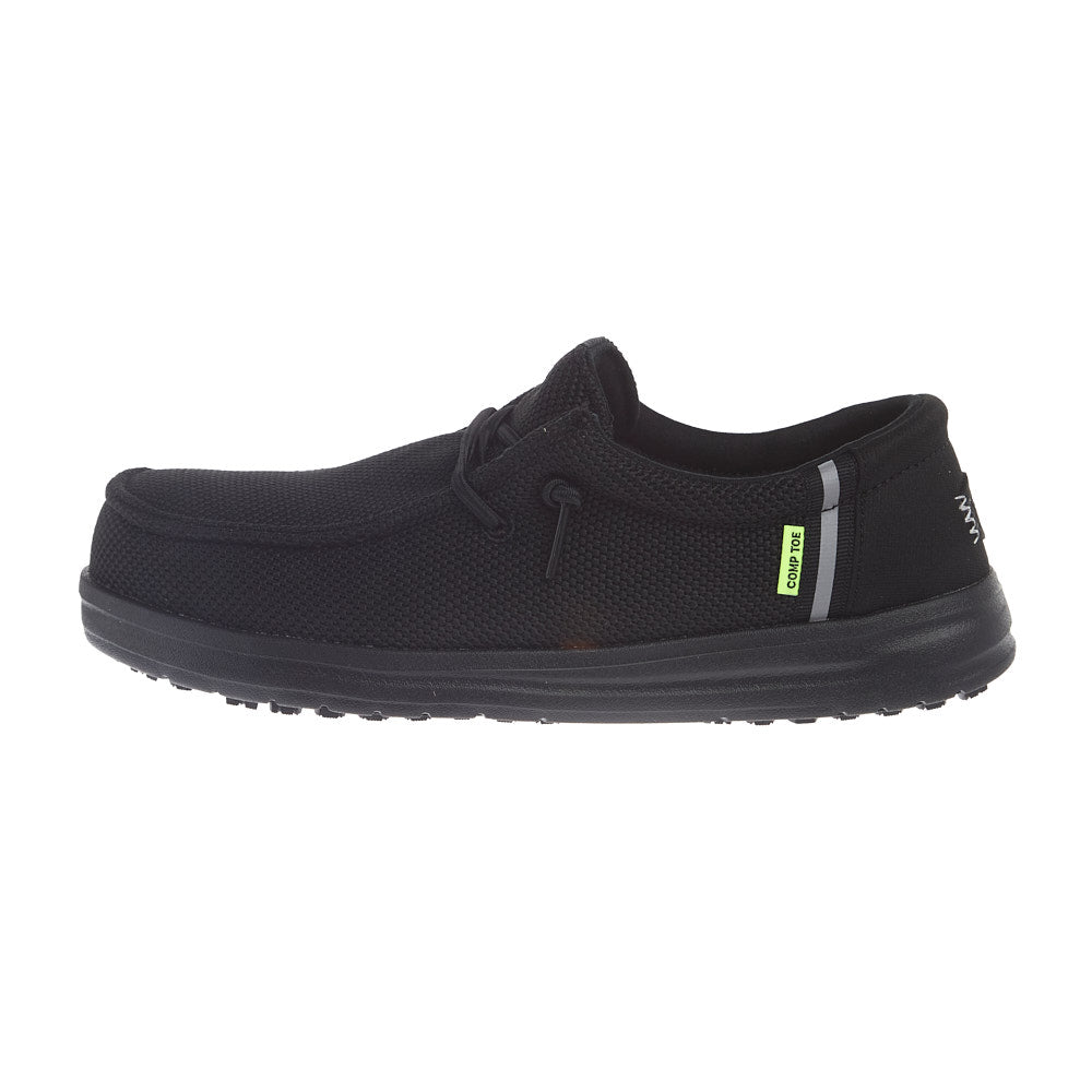 Hey Dude Women's Wendy Work Black Slip On Composite Toe Work Shoe