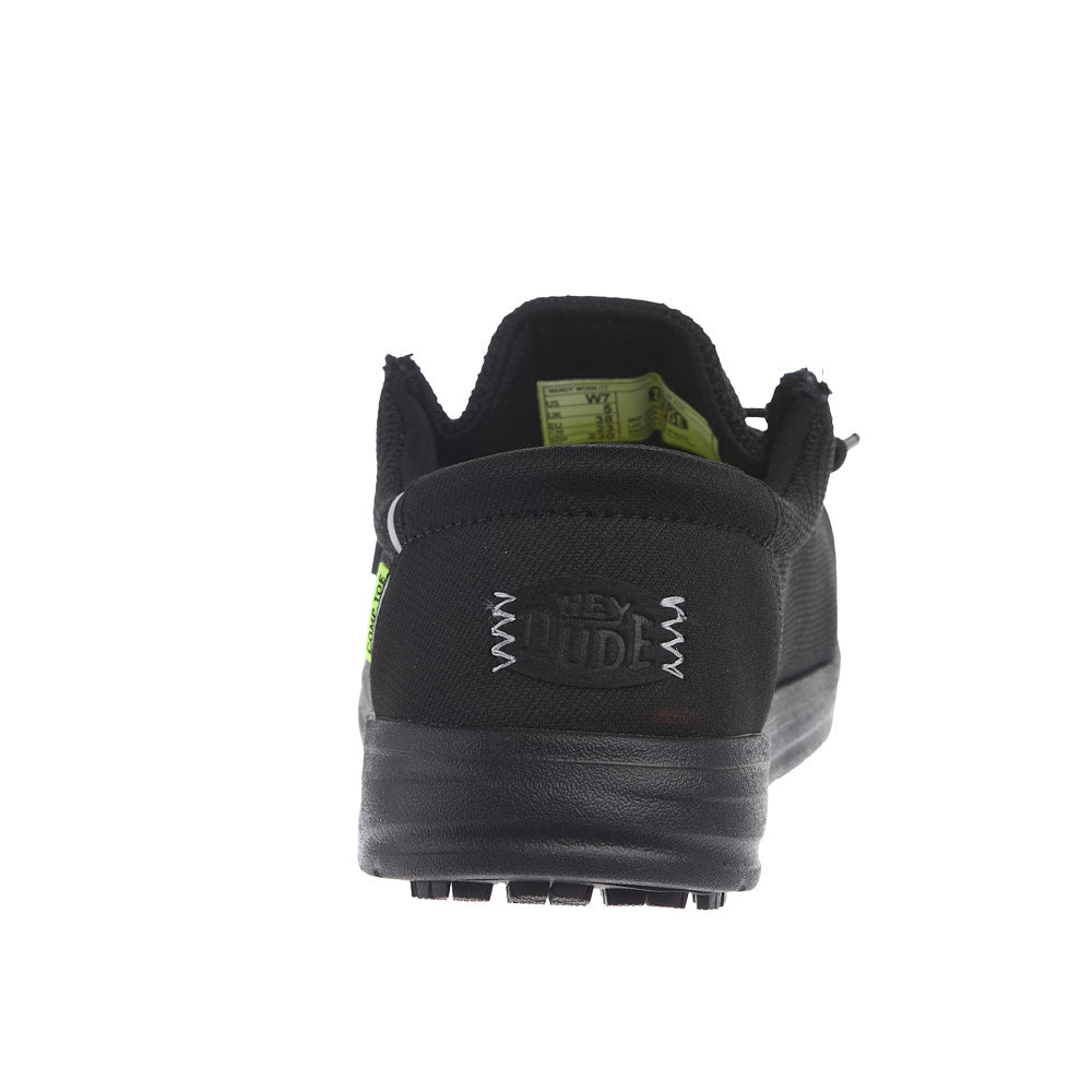 Hey Dude Women's Wendy Work Black Slip On Composite Toe Work Shoe
