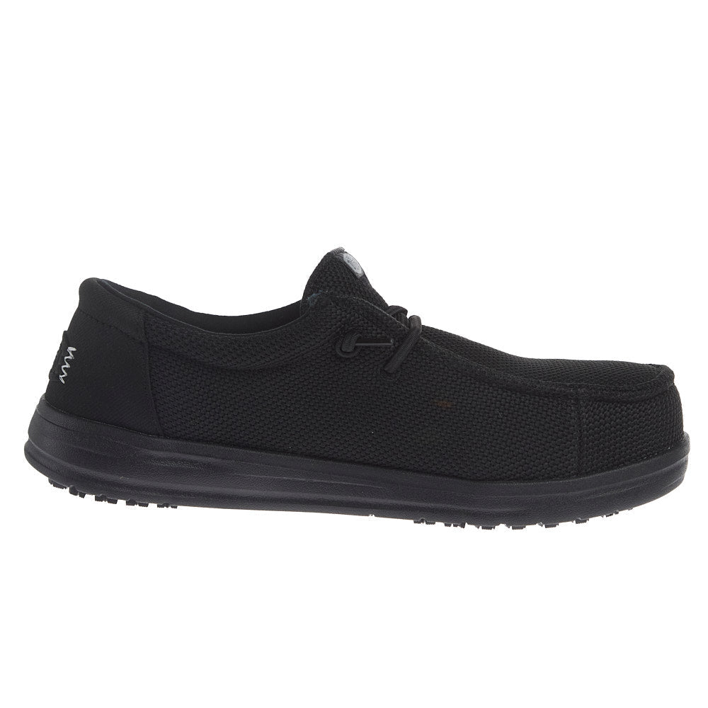 Hey Dude Women's Wendy Work Black Slip On Composite Toe Work Shoe