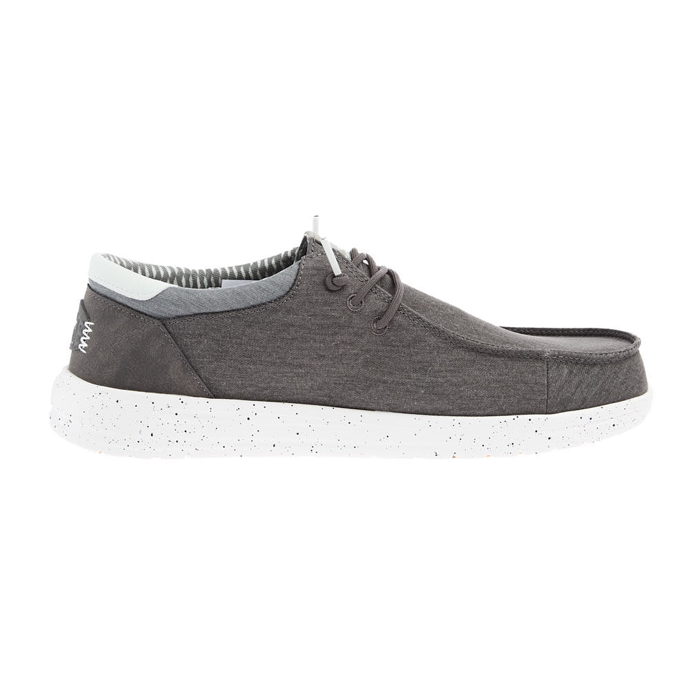 Hey Dude Mens Grantie Grey Paul Washed Nylon Casual Shoe