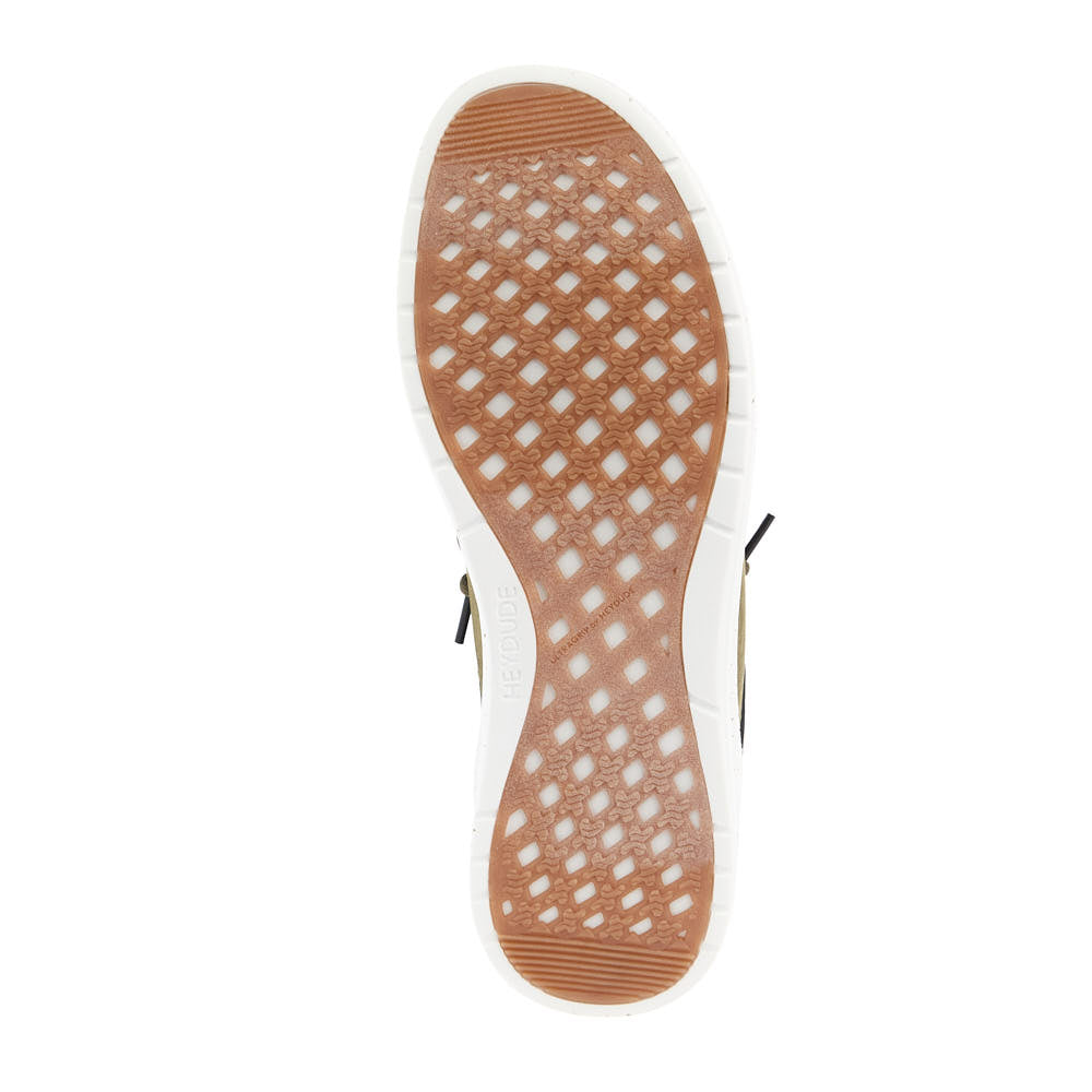 Hey Dude Men's Paul Washed Burnt Olive Casual Shoe