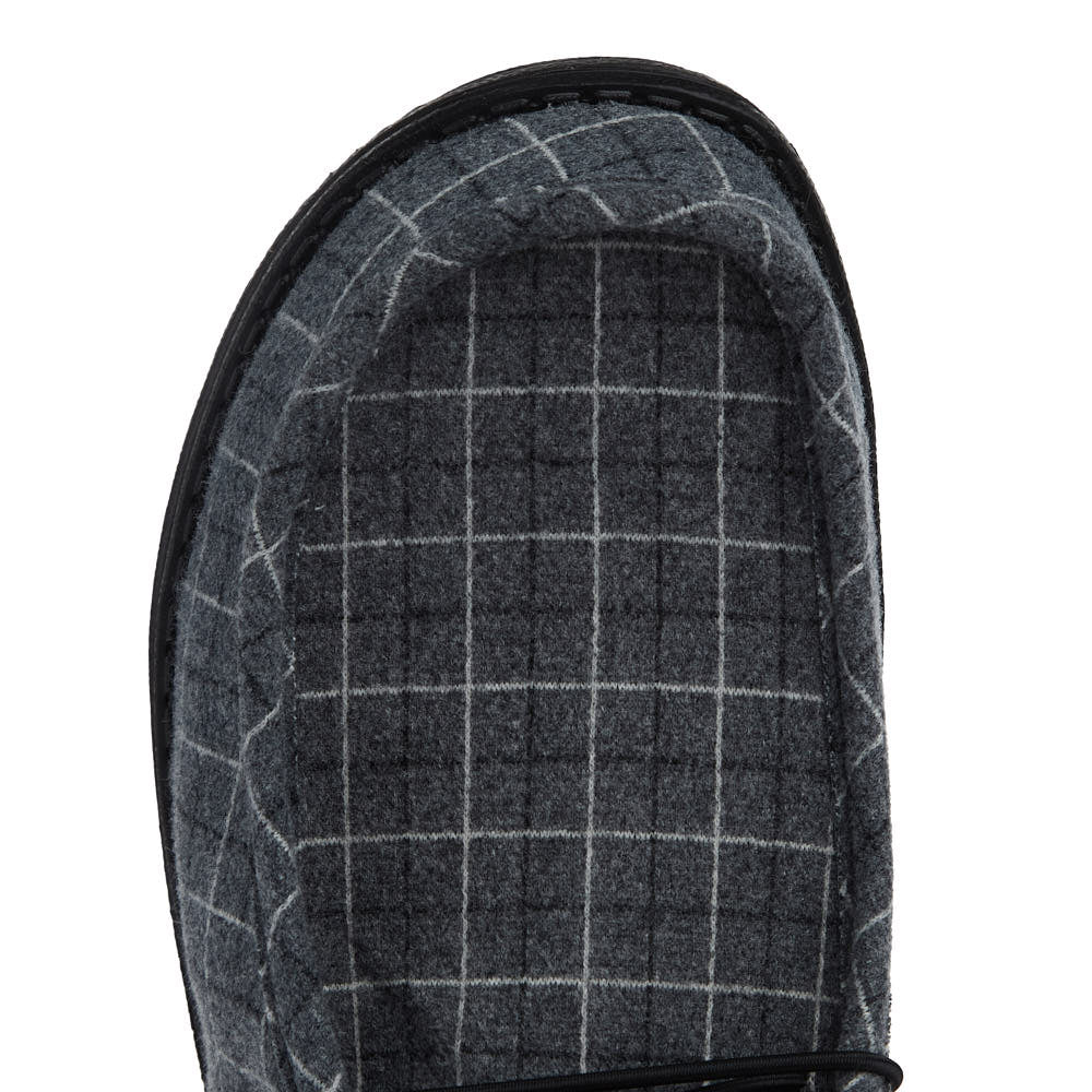 Hey Dude Men's Wally Black Plaid Corduroy Casual
