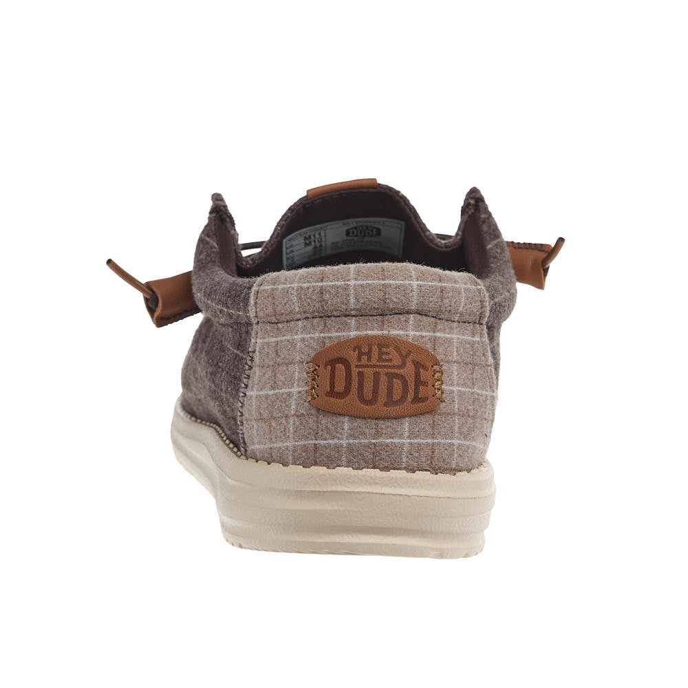 Hey Dude Men's Wally Brown Plaid Corduroy Casual