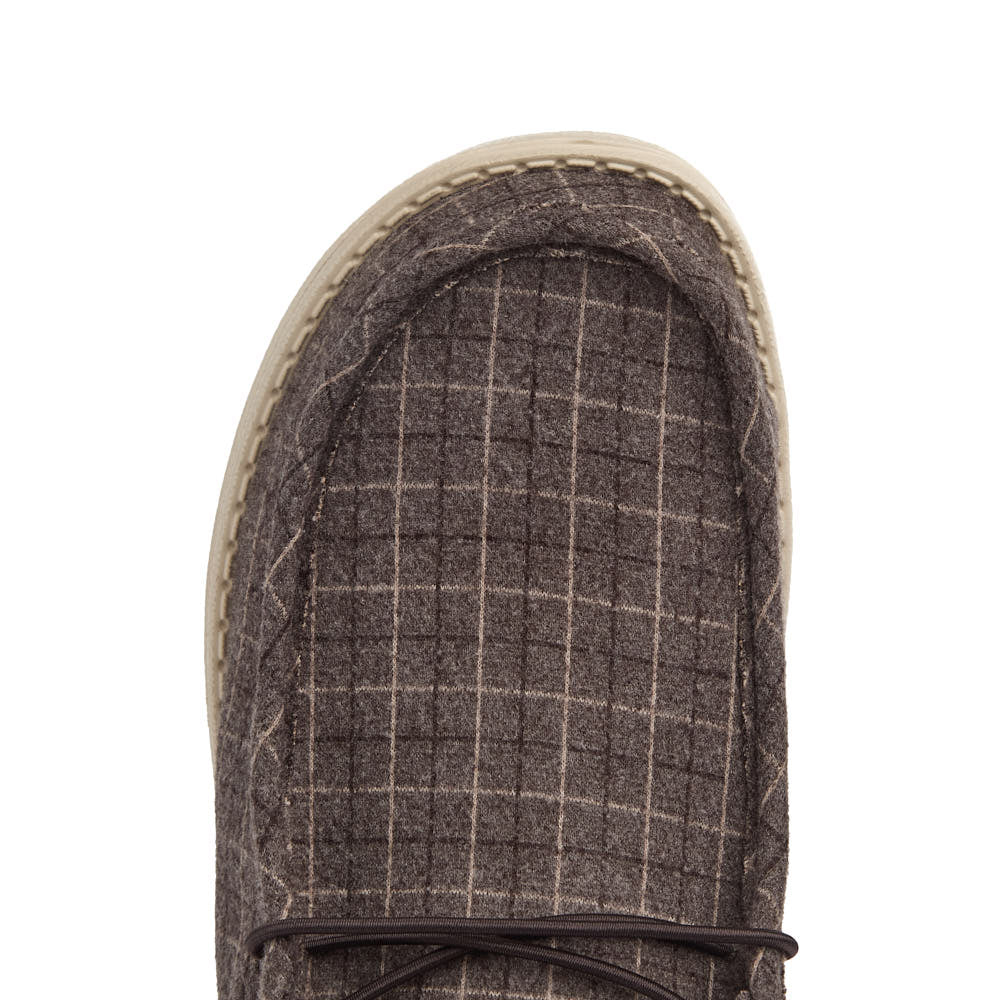 Hey Dude Men's Wally Brown Plaid Corduroy Casual