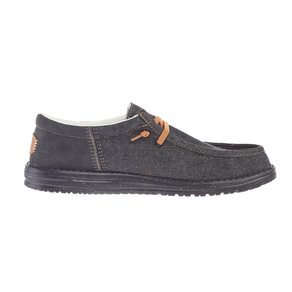 Hey Dude Men's Wally Funk Denim Black Casual