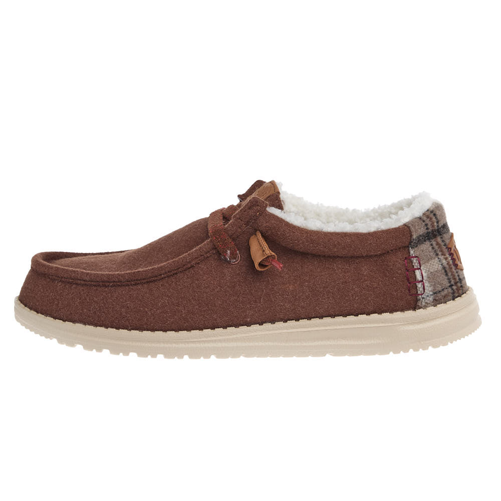 Hey Dude Men's Wally Downtown Brown Cozy Plaid Casual