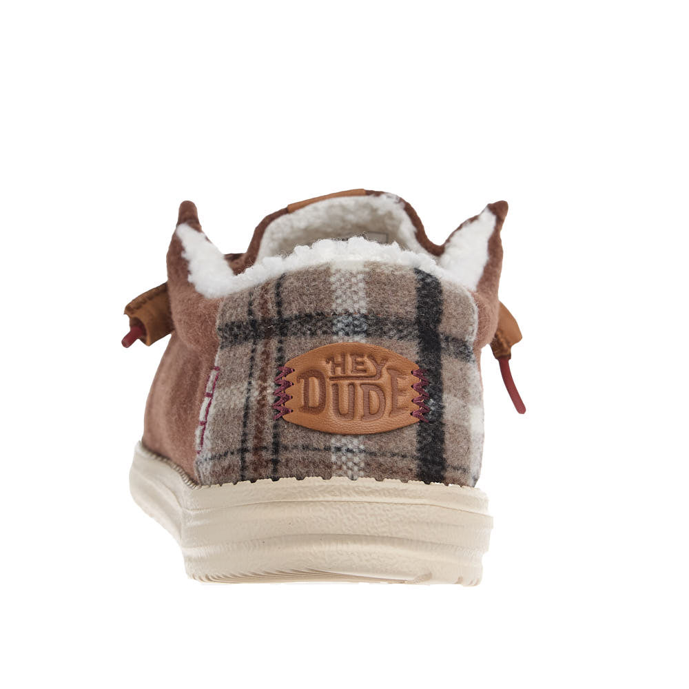 Hey Dude Men's Wally Downtown Brown Cozy Plaid Casual