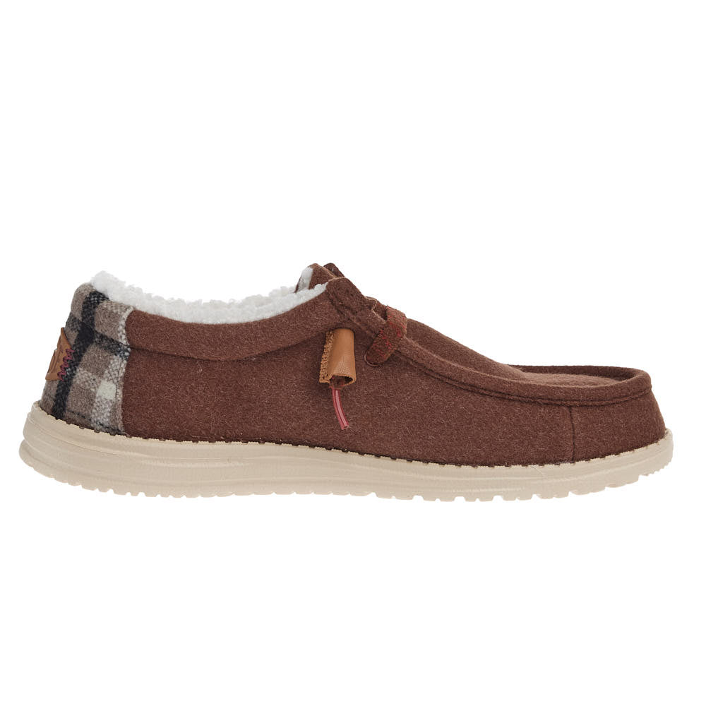 Hey Dude Men's Wally Downtown Brown Cozy Plaid Casual