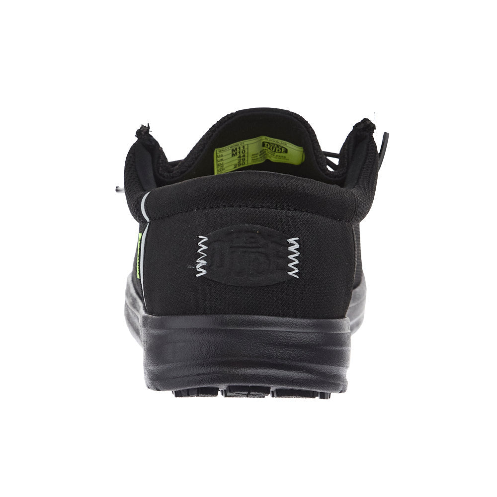 Hey Dude Men`s Wally Work Black Slip On Composite Toe Work Shoe