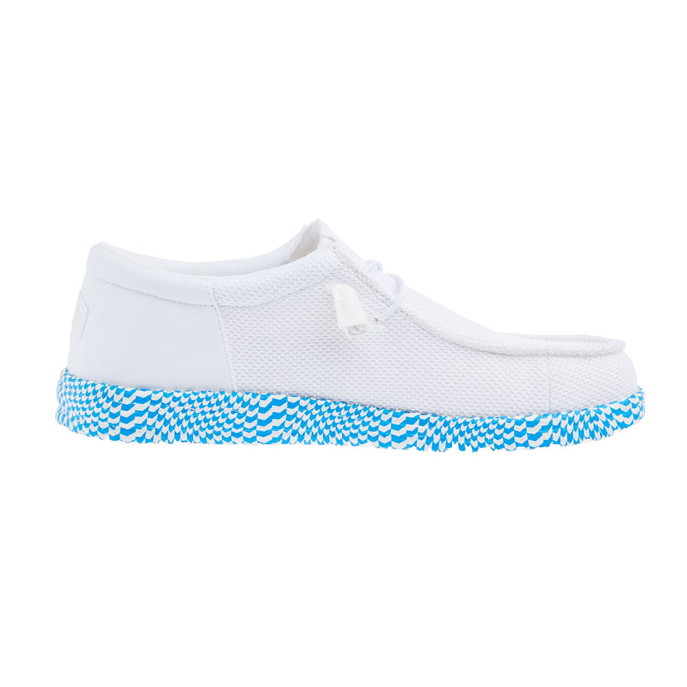 Hey Dude Men's White Wally Funk Warped Geo Sole Casual