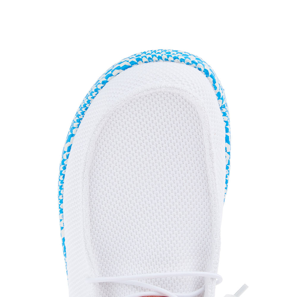 Hey Dude Men's White Wally Funk Warped Geo Sole Casual