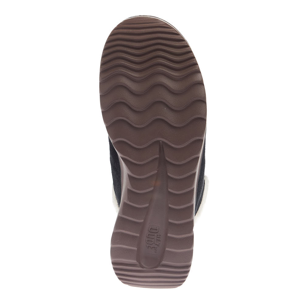Hey Dude Women's Wendy Peak Apres Suede Black and Tan Lace Up Casual