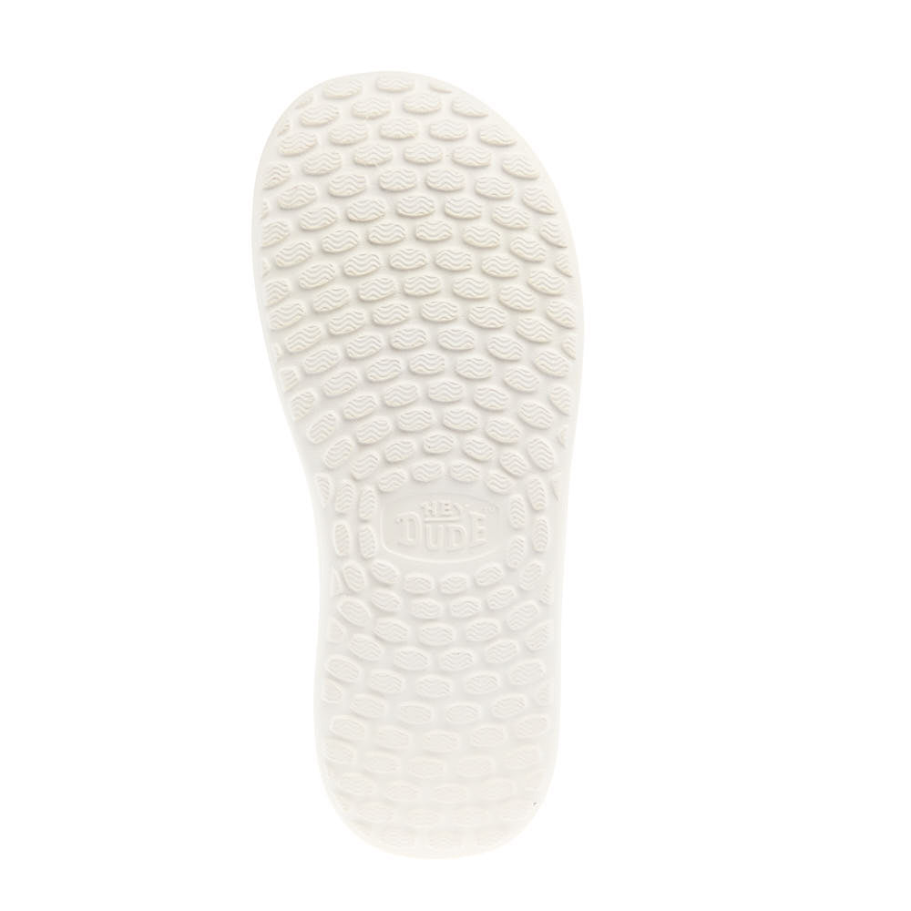 Hey Dude Women's Irish Cream and White Tide Flip Flop
