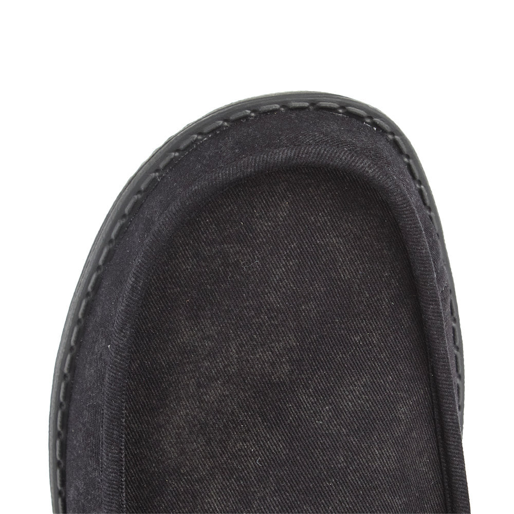Hey Dude Men's Wally Vintage Classic Black Oyster Casual