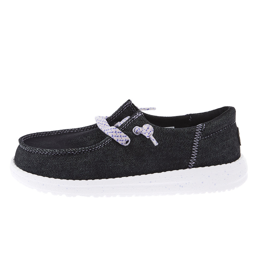 Hey Dude Youth Wendy Funk Friendship Lace Black Casual Shoe