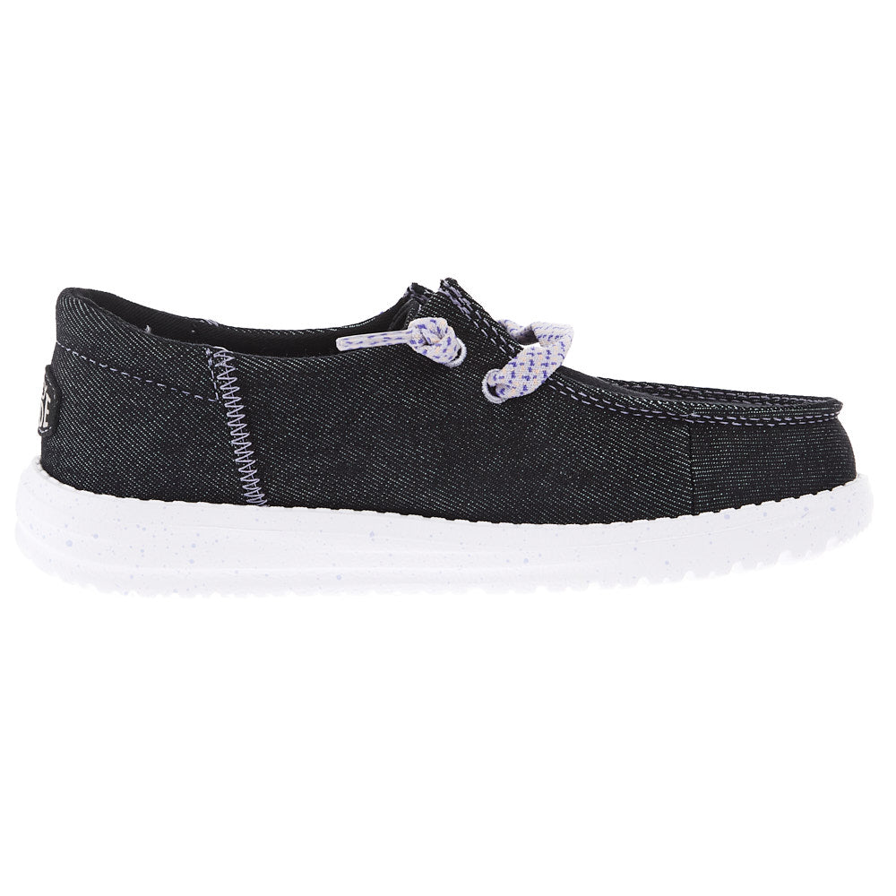 Hey Dude Youth Wendy Funk Friendship Lace Black Casual Shoe