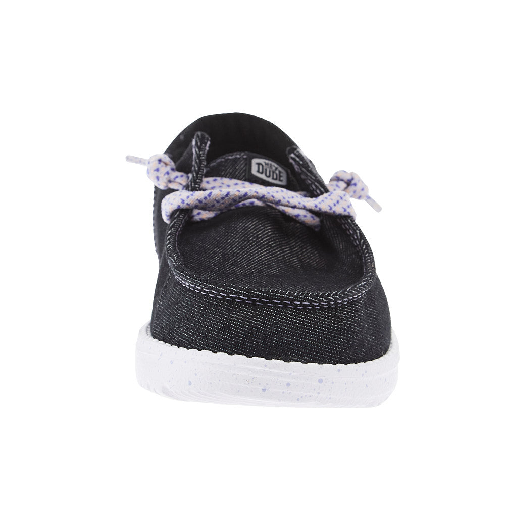 Hey Dude Youth Wendy Funk Friendship Lace Black Casual Shoe
