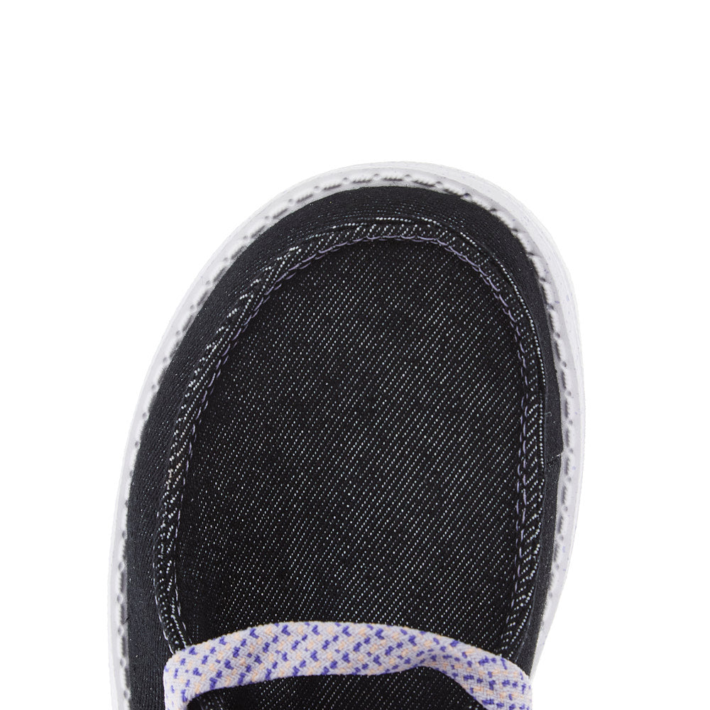 Hey Dude Youth Wendy Funk Friendship Lace Black Casual Shoe