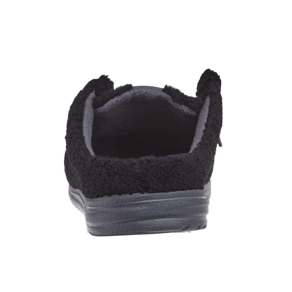 Hey Dude Men's Wally Slip Black Sherpa
