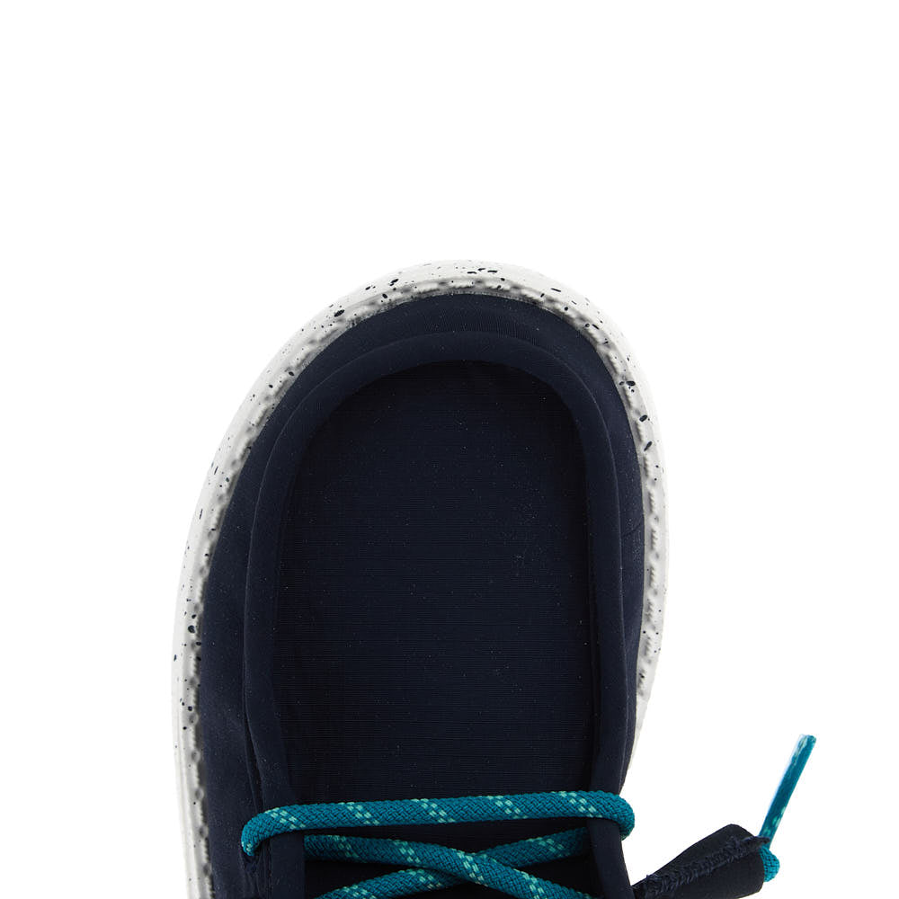 Hey Dude Kid's Wally Mini Ripstop Navy and Multi Casual Shoe