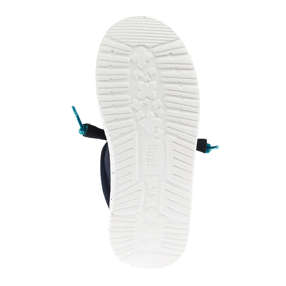 Hey Dude Kid's Wally Mini Ripstop Navy and Multi Casual Shoe