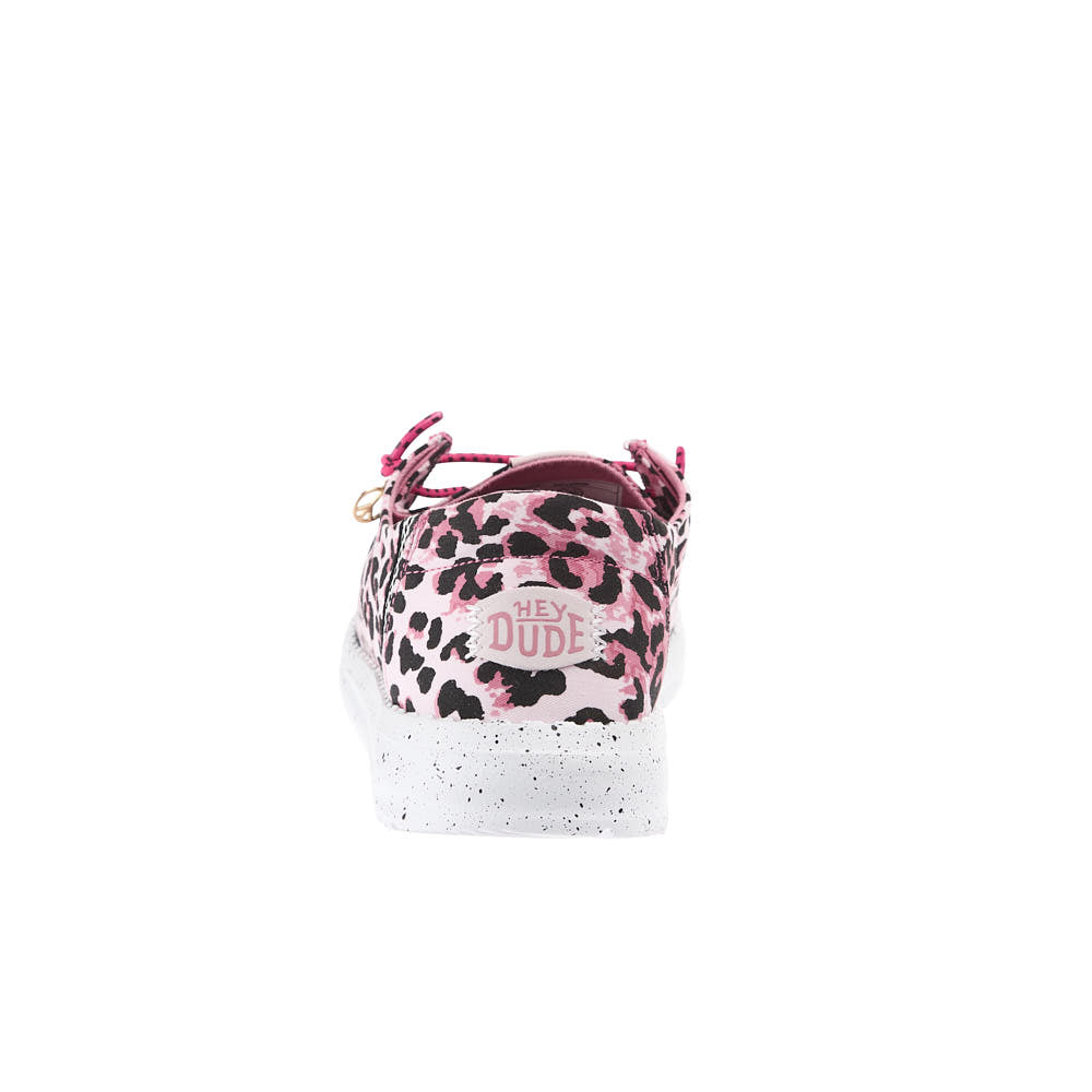 Hey Dude Kid's Wendy Getaway Lace Pink Leopard Casual Shoe