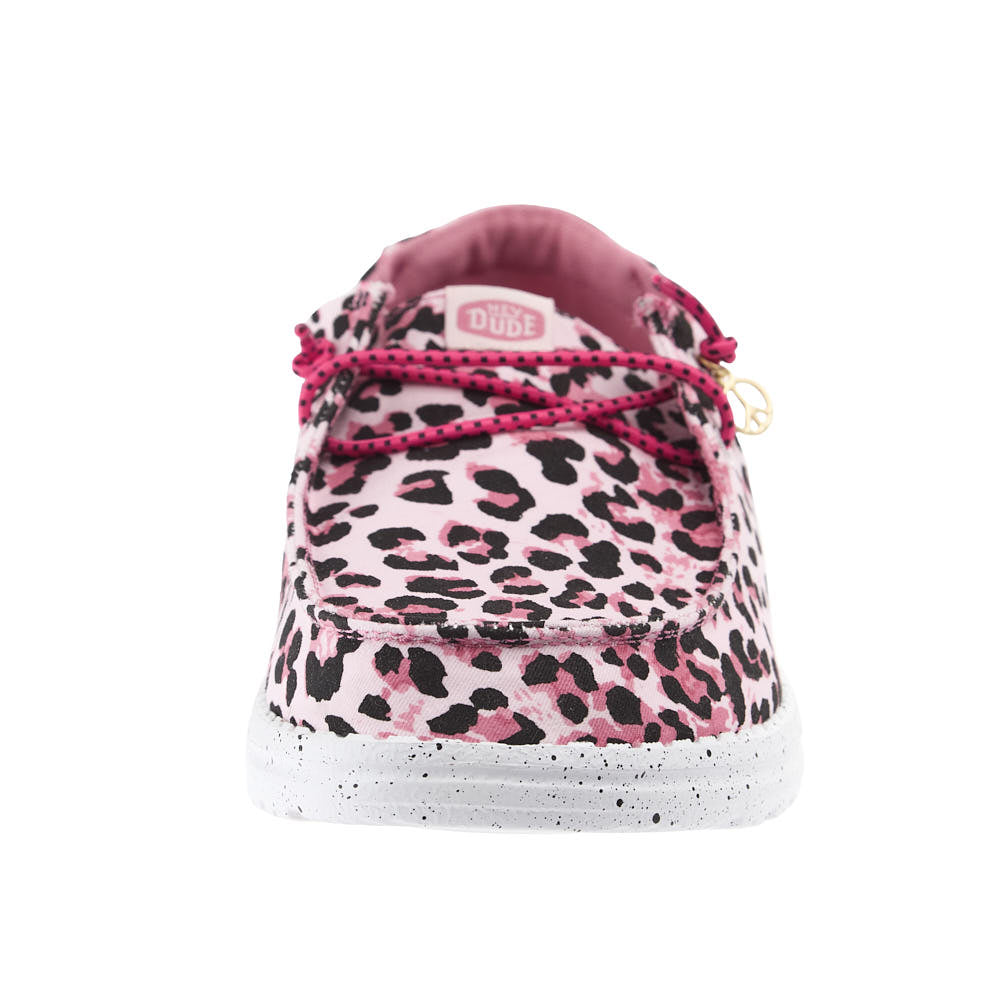 Hey Dude Kid's Wendy Getaway Lace Pink Leopard Casual Shoe