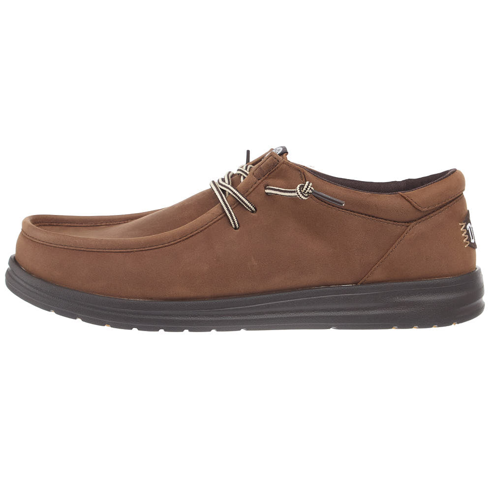 Hey Dude Men's Paul Robe Brown Full Grain Leather Casual Shoe