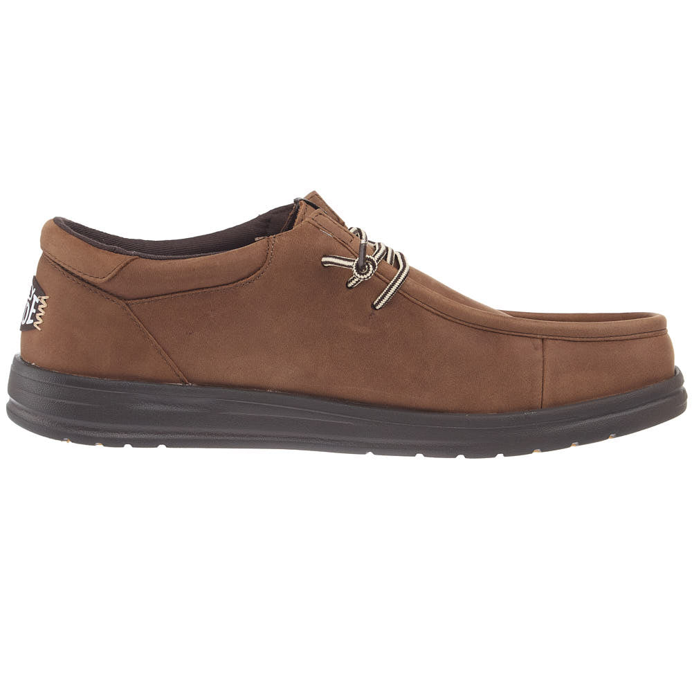 Hey Dude Men's Paul Robe Brown Full Grain Leather Casual Shoe