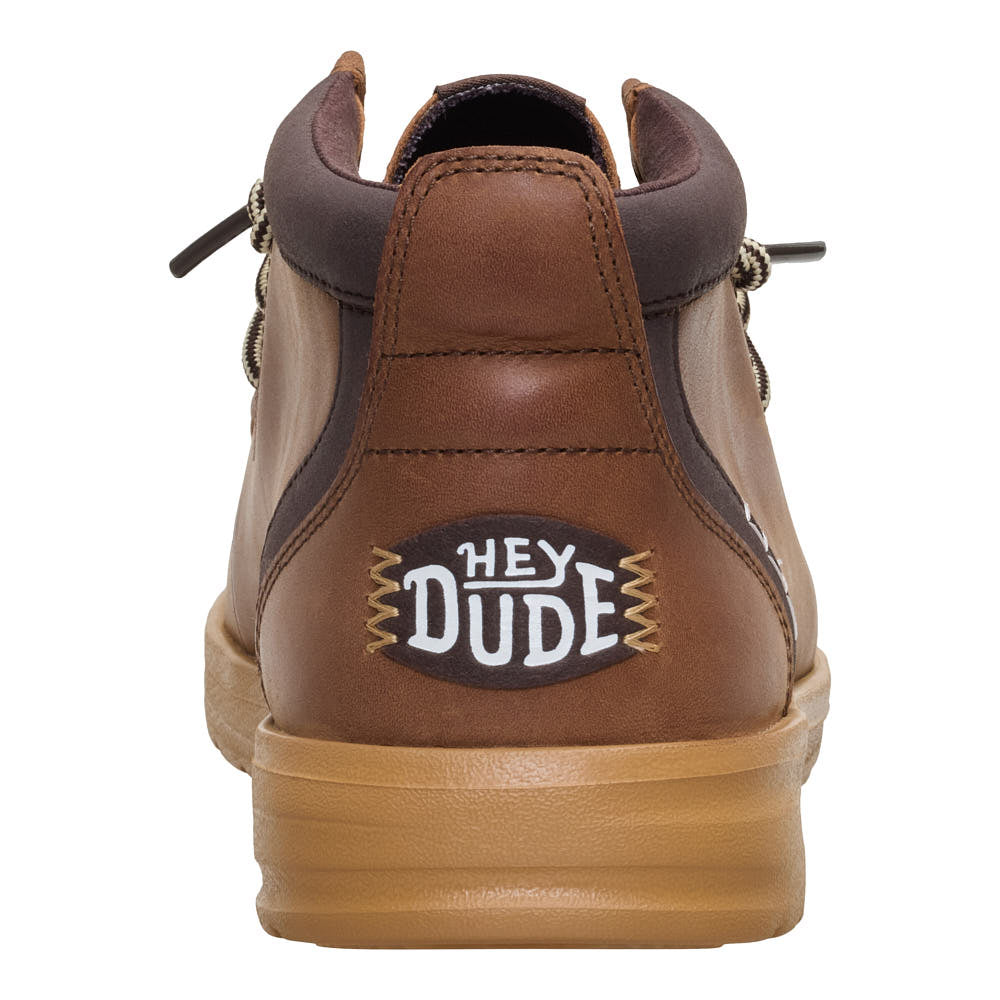Hey Dude Men's Wally Mid Gripr Robe Brown Leather Casual