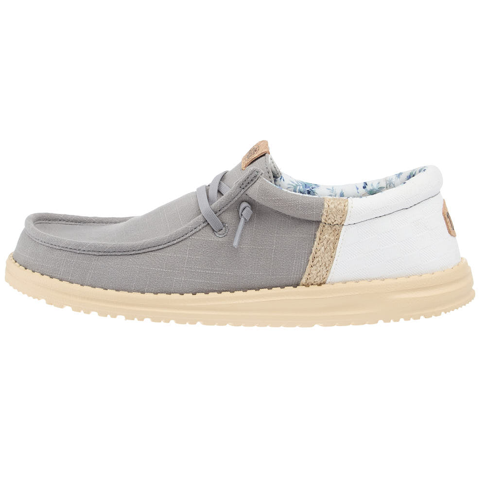 Hey Dude Men's Wally Funk Summer Stitch Flannel Grey Casual Shoe