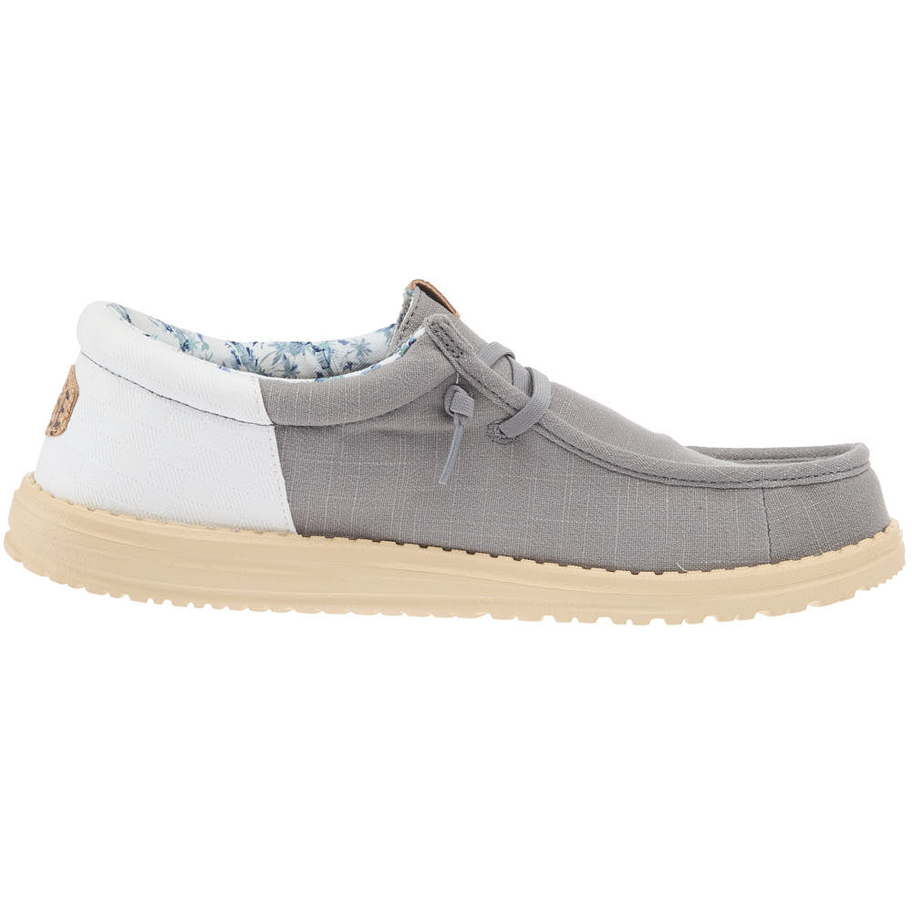 Hey Dude Men's Wally Funk Summer Stitch Flannel Grey Casual Shoe