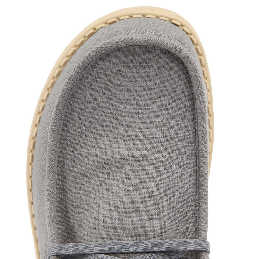 Hey Dude Men's Wally Funk Summer Stitch Flannel Grey Casual Shoe