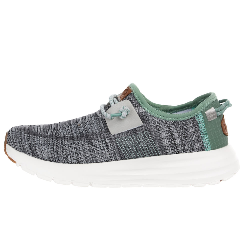 Hey Dude Women's Sirocco Stretch Sox Grey With Granite Green
