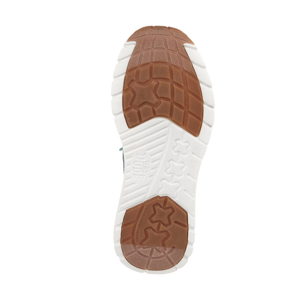 Hey Dude Women's Sirocco Stretch Sox Grey With Granite Green