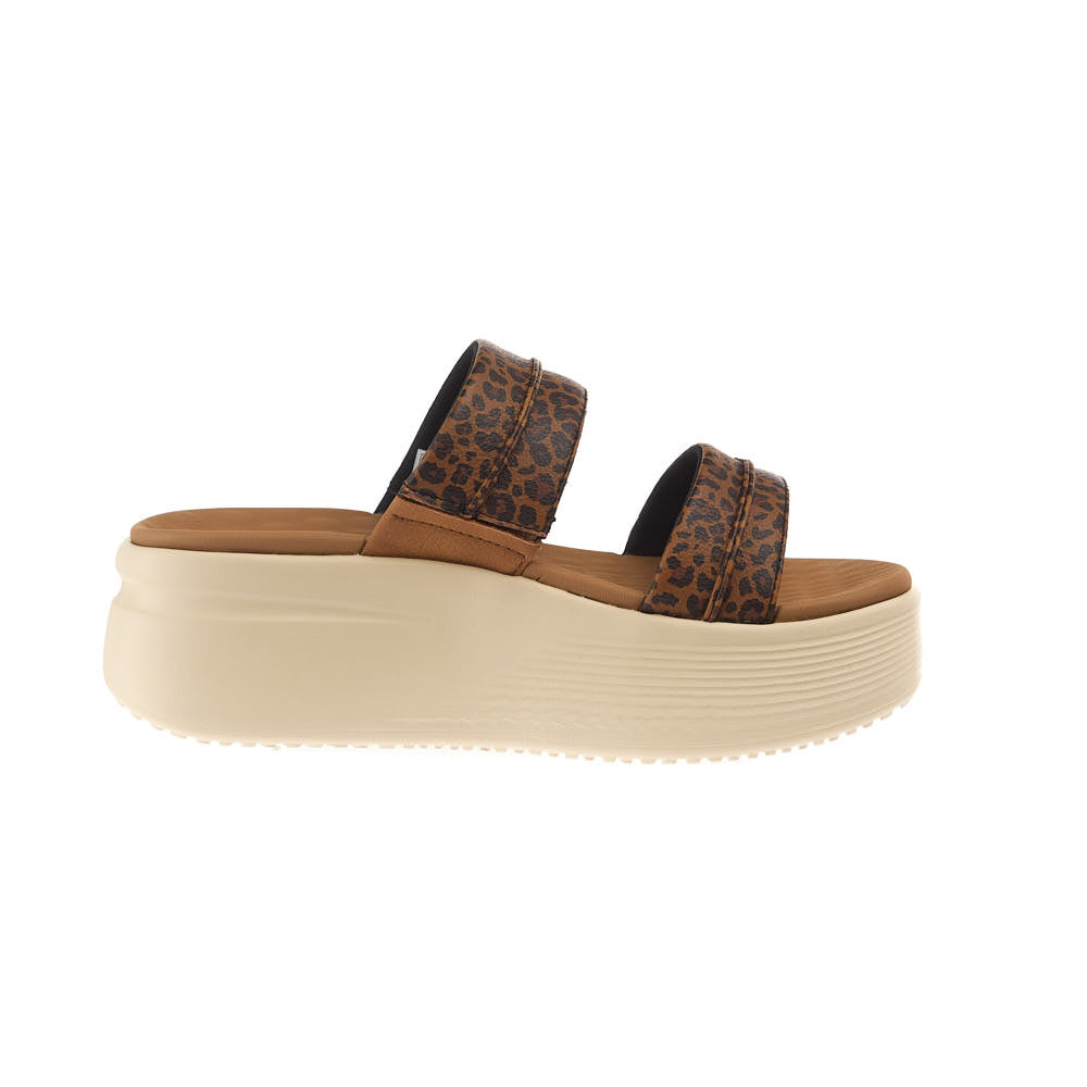 Hey Dude Women's Austin Slide Classic Tan Leopard Sandal